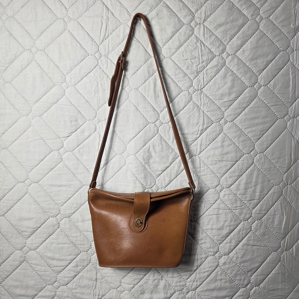 Vintage Coach Nottingham 9948 Binocular Bag Crossbody British Tan Brown USA - Picture 1 of 12